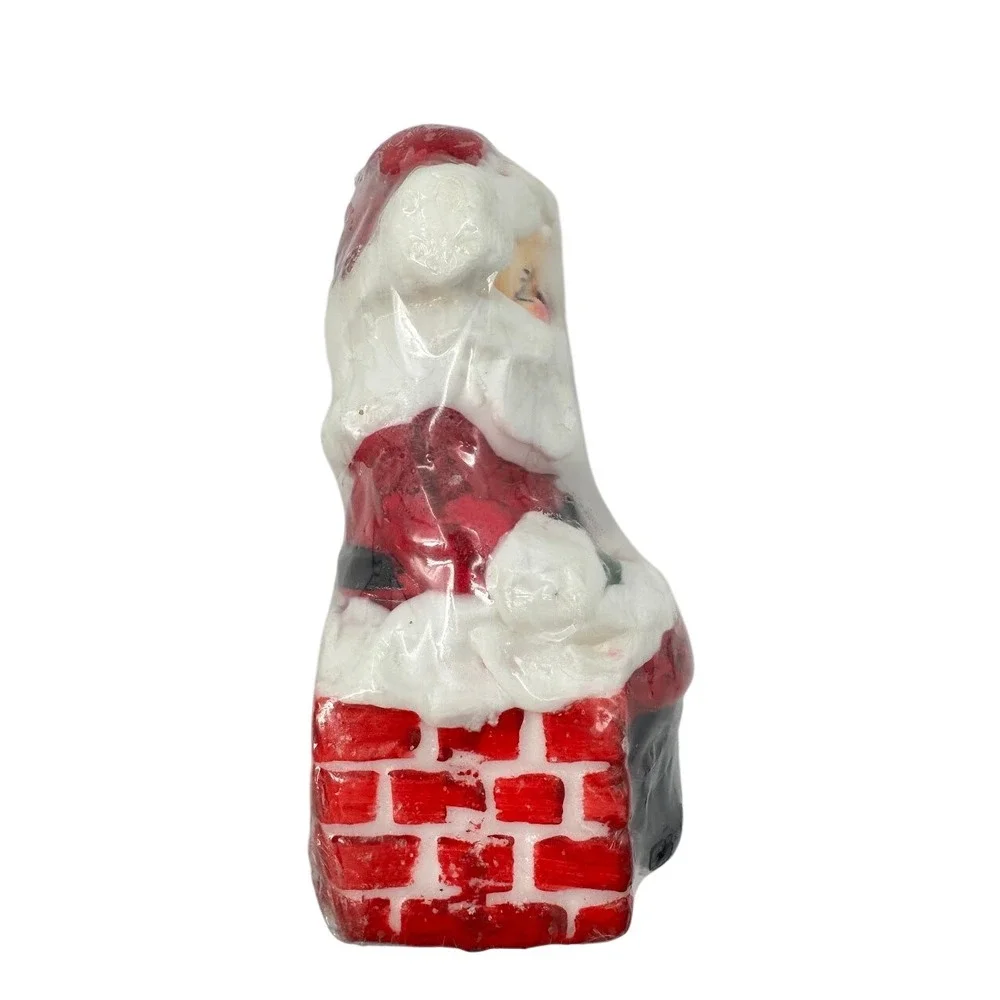 Vintage Santa‎ Claus Candle Chimney Christmas Holiday Decor Japan
